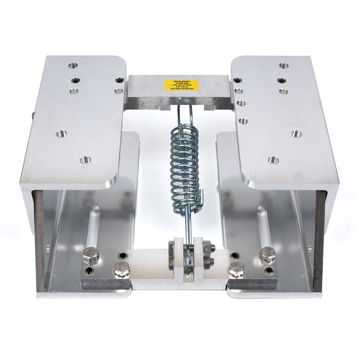 CMC Marine Products BA-130 Break Away Mount jack plate installed on boat, showing sturdy aluminum construction and secure mounting system.