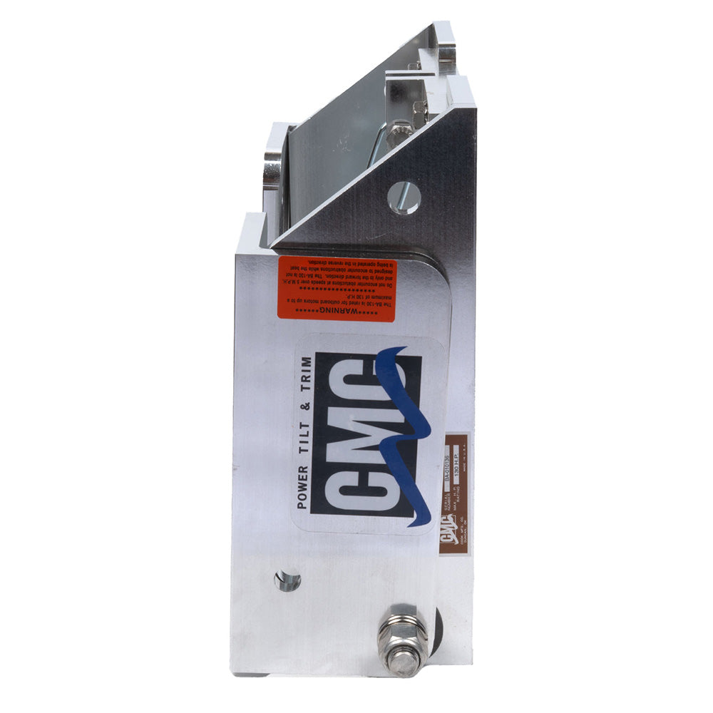 CMC Marine Products BA-130 Break Away Mount for Jack Plates, shown attached to a boat transom with mounting hardware