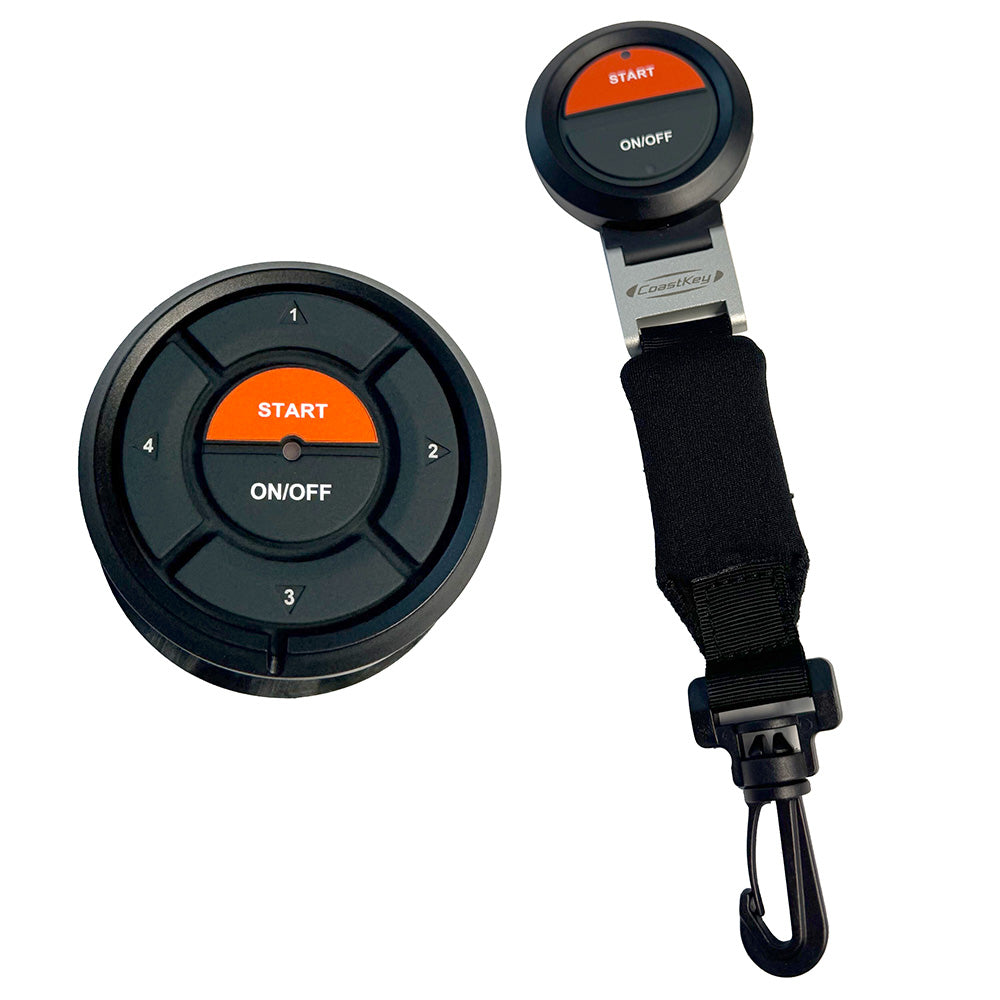CoastKey Standard Quad Mercury engine keyless ignition system with remote stop/start and safety features for boat engines.