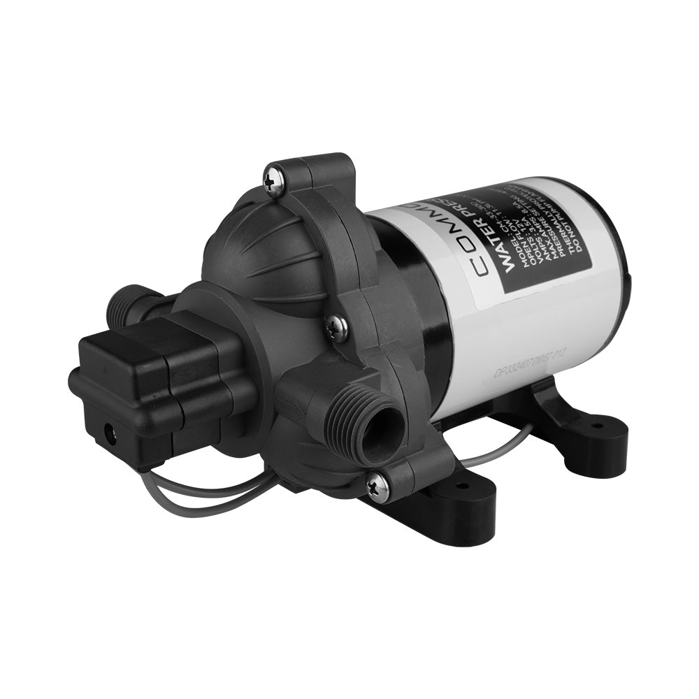 Commodore 3.0 GPM 12V washdown water pump with pressure pump design, durable construction for marine and industrial use