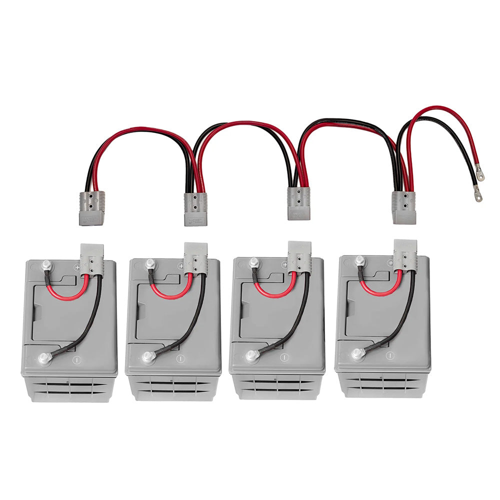 Connect-Ease 4 12V Battery Parallel Quick Connect System for accessories, showing the compact wiring connector and cables.