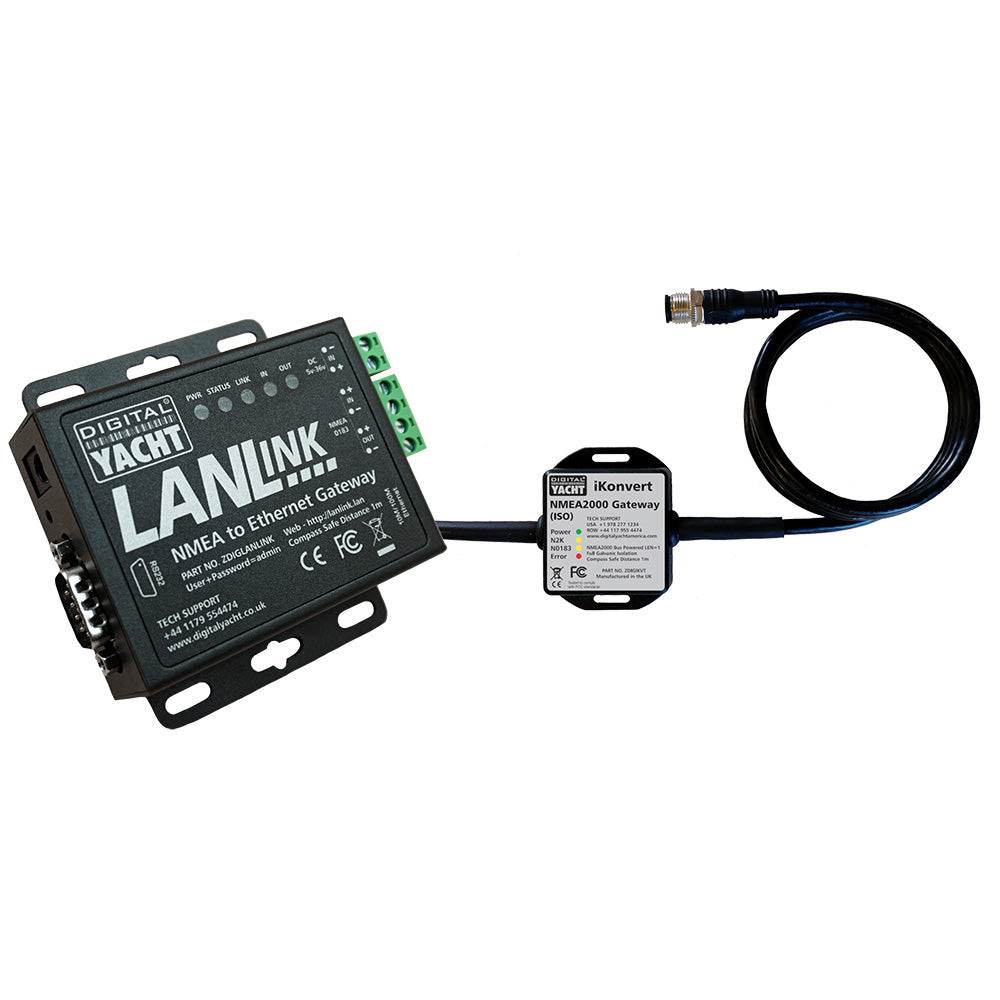 Digital Yacht LANLink NMEA 2000 to Ethernet gateway accessory for marine data networking and connectivity.