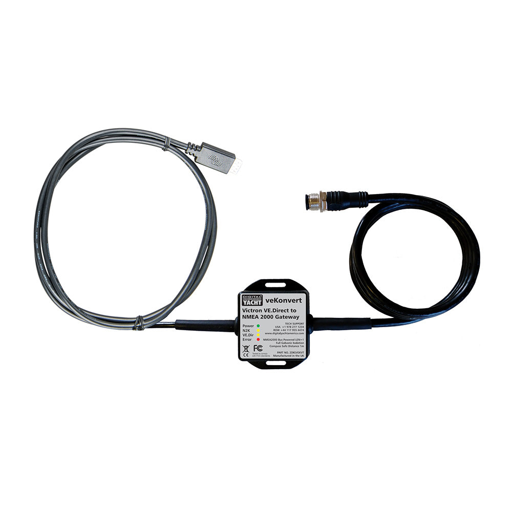 Digital Yacht veKonvert NMEA 2000 Gateway accessory for NMEA 2000 boat systems, compatible with Victron VE.Direct devices and smart shunts.