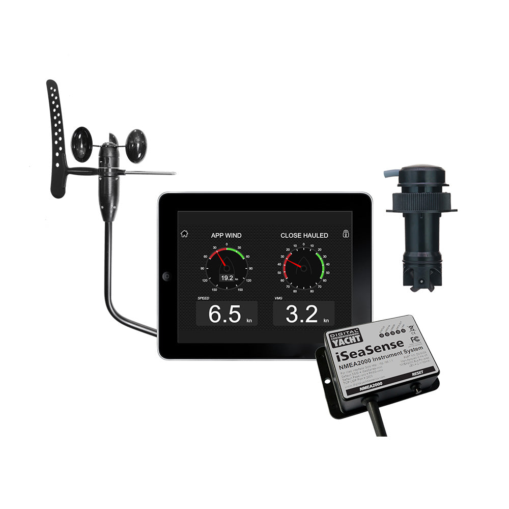Pack numérique Yacht iSeaSense sans fil Vitesse Profondeur Température Plus Vent
