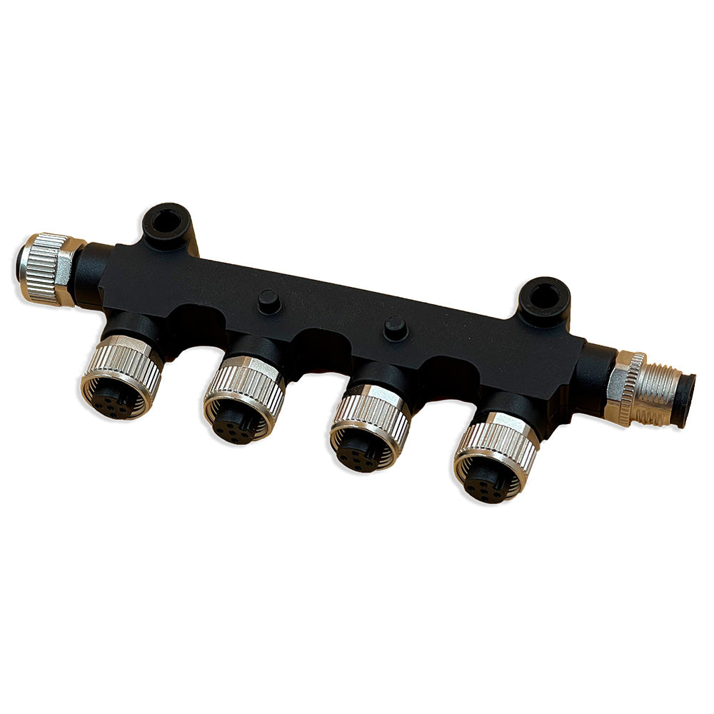Digital Yacht NMEA 2000 T-Connector with 6 ports for marine navigation data connections and sensor integration.