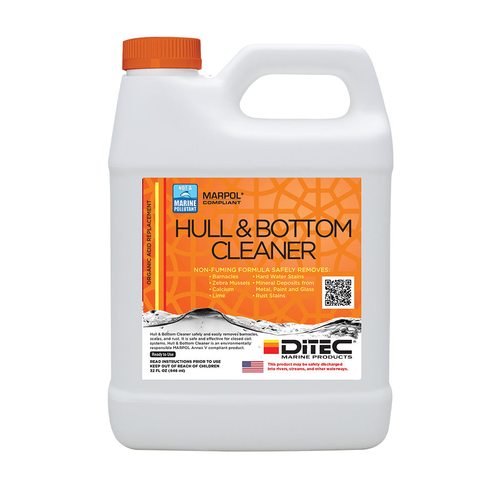 DiTEC Hull Bottom Cleaner 32oz bottle from DiTEC Marine Products, designed for marine hull cleaning and maintenance.