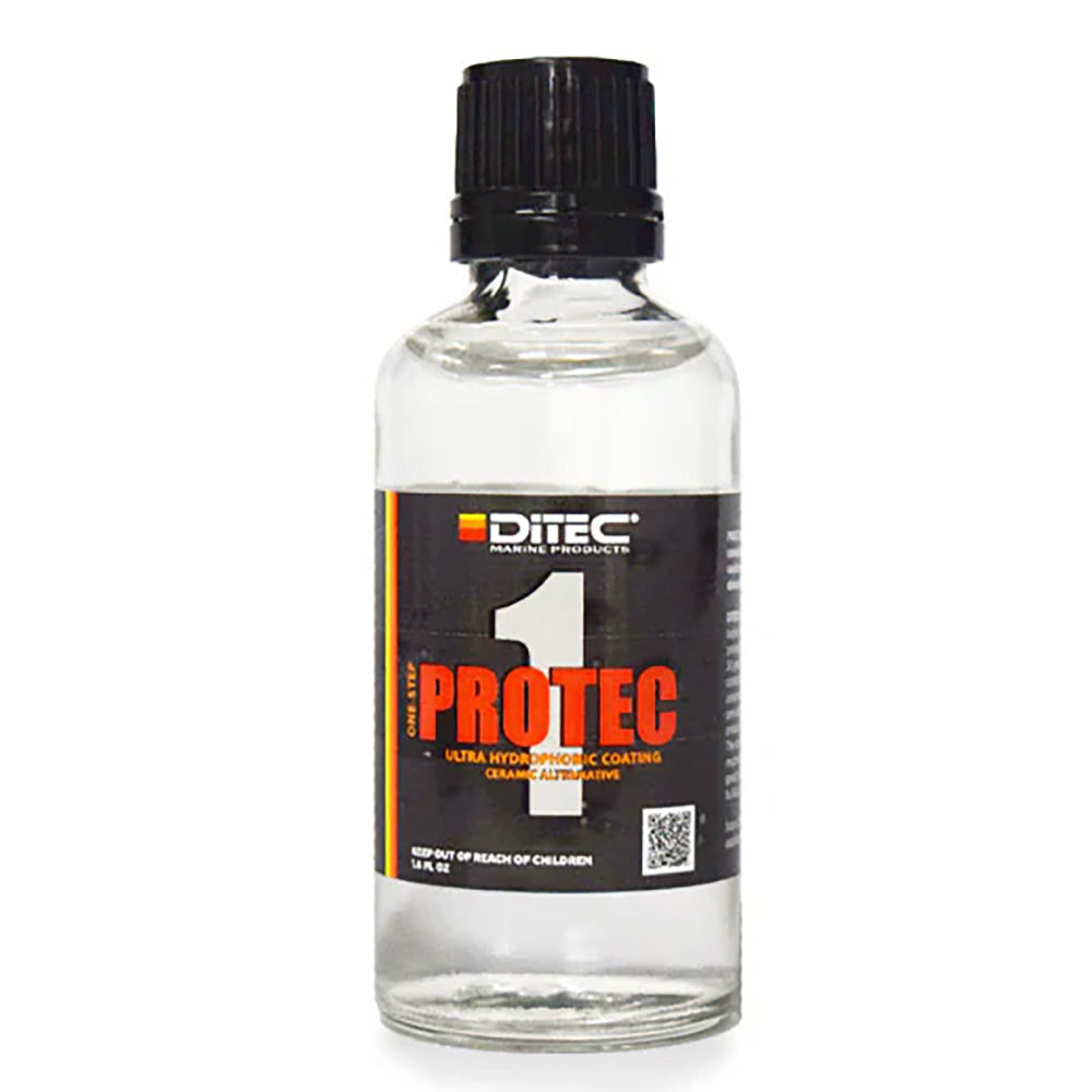 DiTEC PROTEC1 Ceramic Alternative Paint Protectant bottle, 50ml, with label and product details visible.