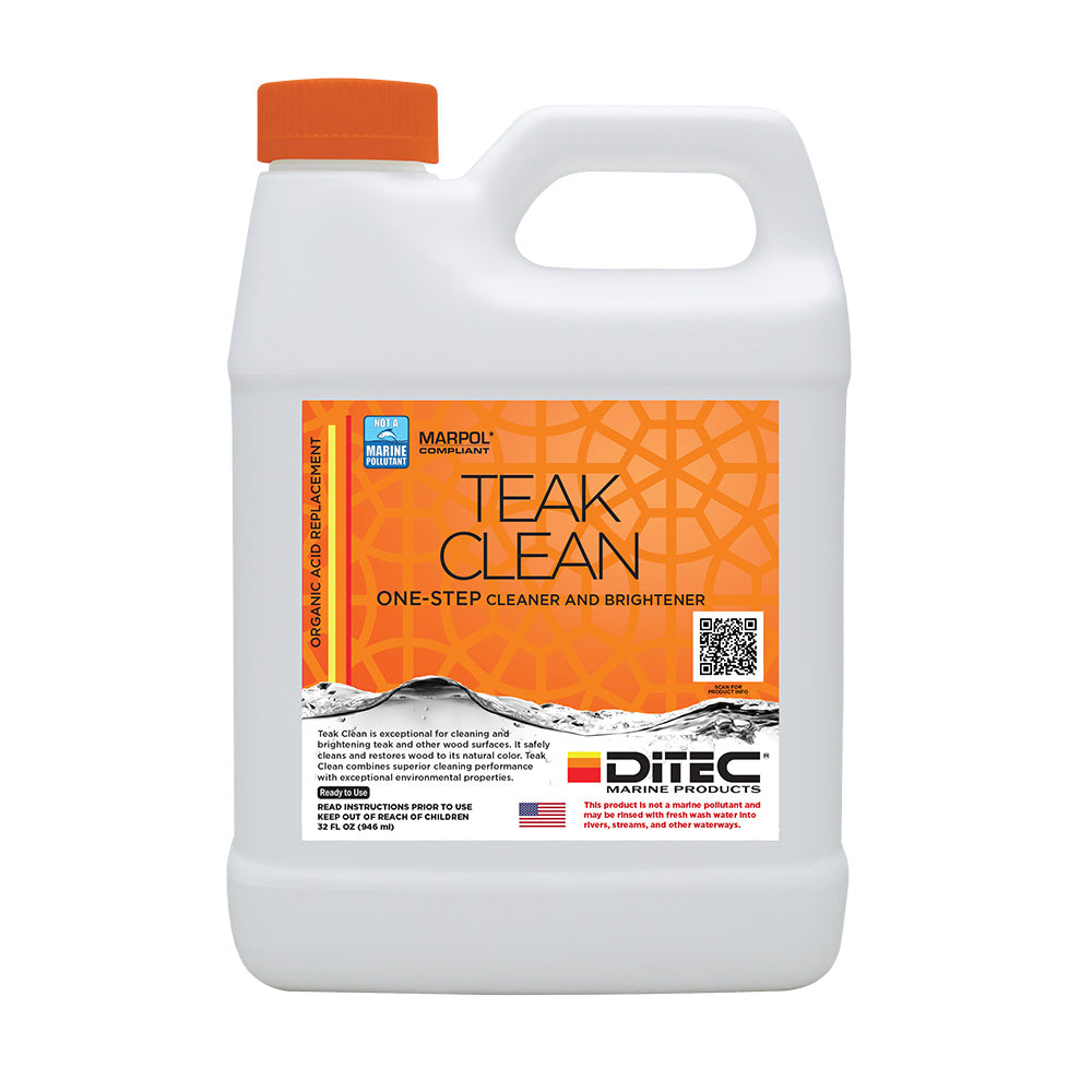 DiTEC Marine Products Teak Clean 32oz bottle for cleaning and maintaining teak wood surfaces