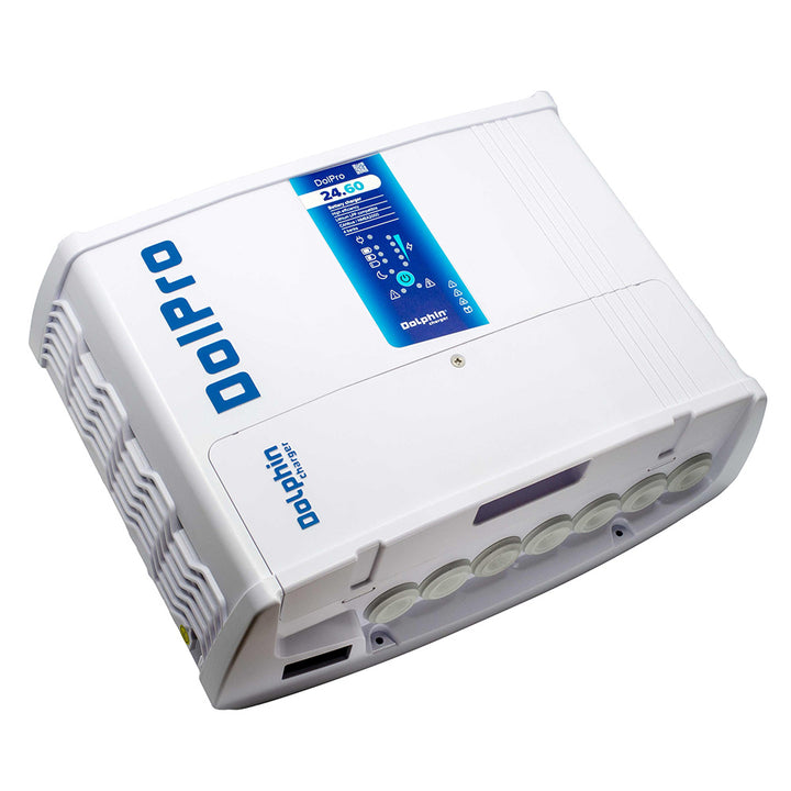 Dolphin Charger PRO Evo3 12V 90A battery charger with digital display and durable design for vehicle battery maintenance.