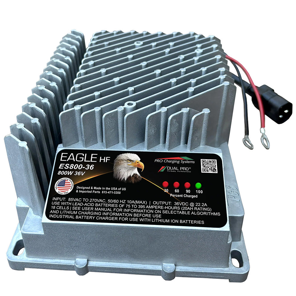 Dual Pro HF Eagle ES800 Series 36V lithium battery charger from the Dual Pro brand, designed for single lithium batteries.