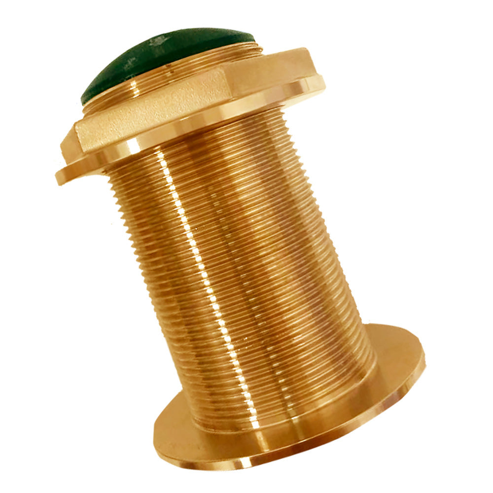 Sonde CHIRP haute fréquence à profil bas traversante en bronze Echonautics - 600 W, inclinaison 18, 130-210 kHz