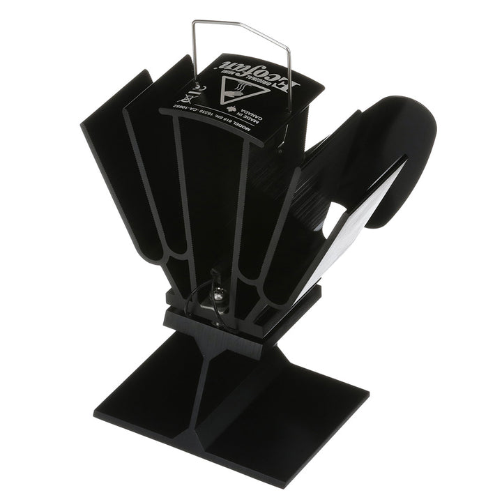 Ecofan by Caframo Original Mini 6.5-inch black fan, portable eco-friendly heating fan with a sleek black finish.