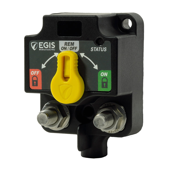 Egis Mobile Electric XD Series single 500 Amp heavy-duty battery switch and mechanical contactor for industrial electrical applications.