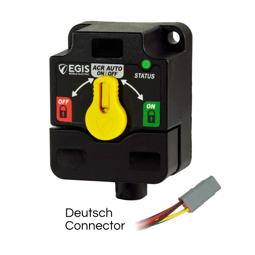 Egis Mobile Electric XD Series Single Flex 2 ACR-Relay with knobs and DTM connector for electrical accessories.