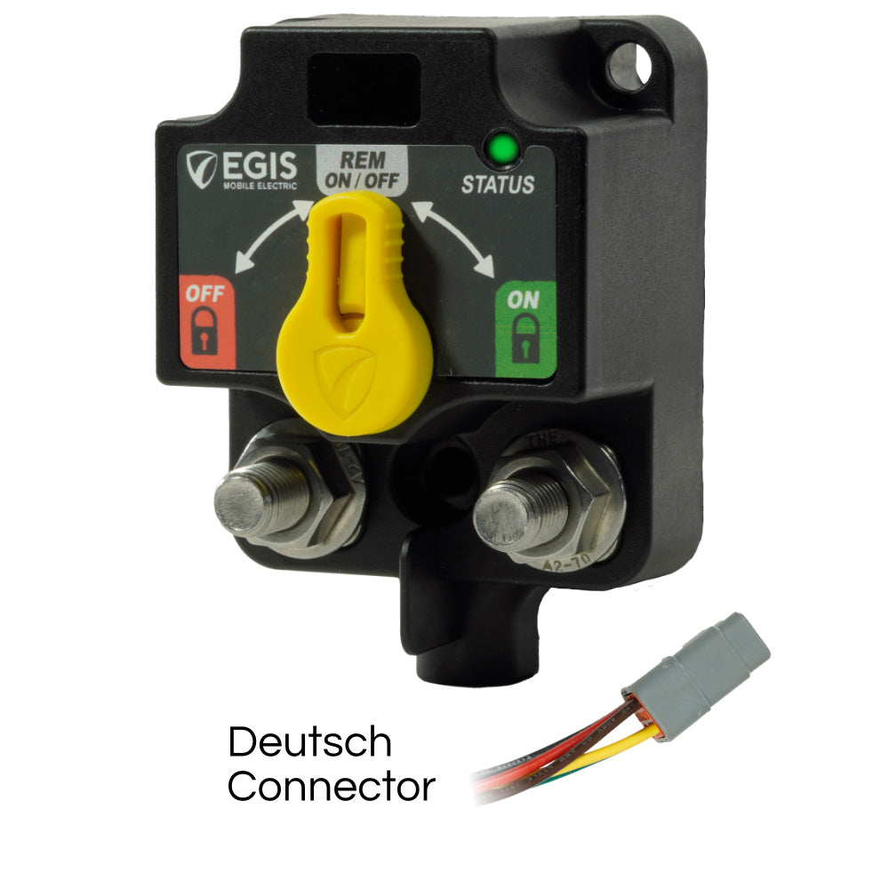 Egis XD Series Single Flex 2 Relay-ACR with knobs and DTM connector, automotive electrical accessory by Egis Mobile Electric.