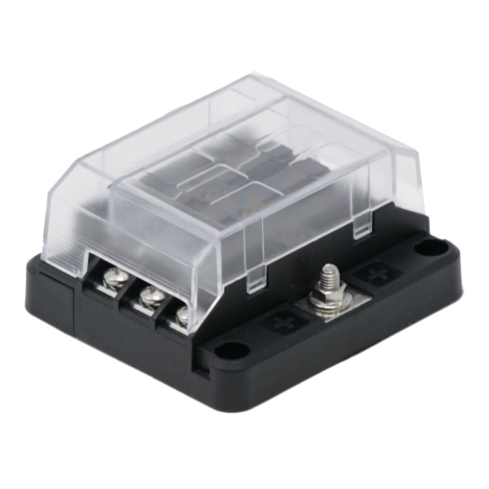 Egis Mobile Electric RT Fuse Block with 6 positions and LED indicators for electrical fuse protection and status monitoring.