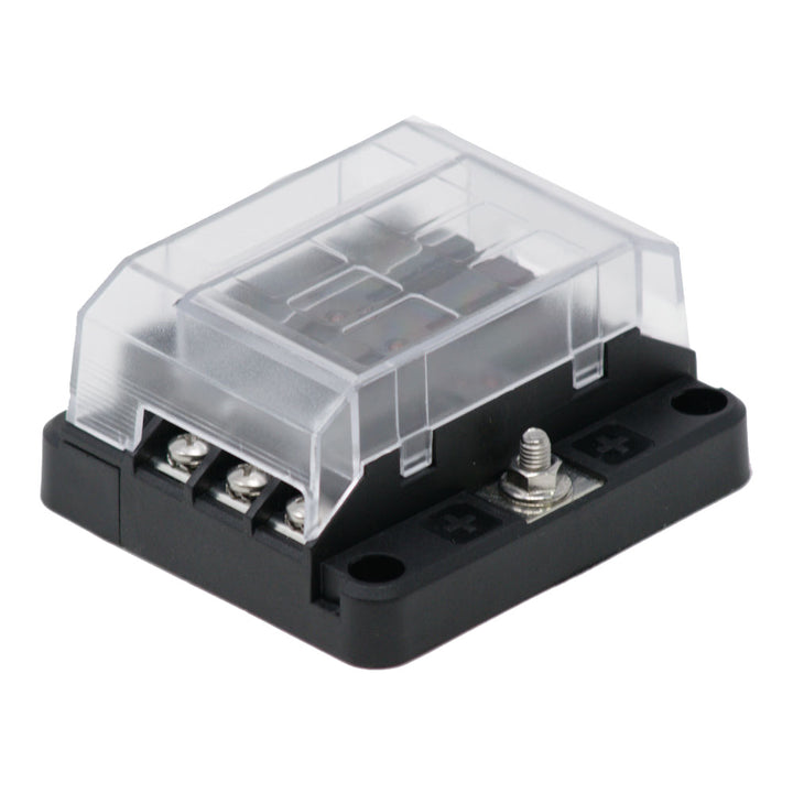 Egis Mobile Electric RT Fuse Block with 6 positions and LED indicators for electrical fuse protection and status monitoring.