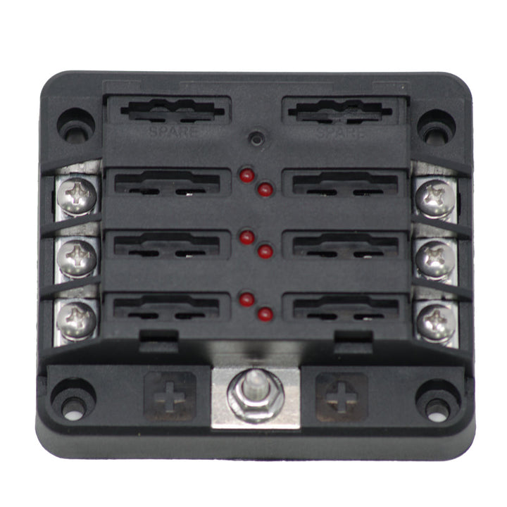 Egis Mobile Electric RT Fuse Block with 6 positions and LED indicator, used in electrical fuse and fuse block applications.