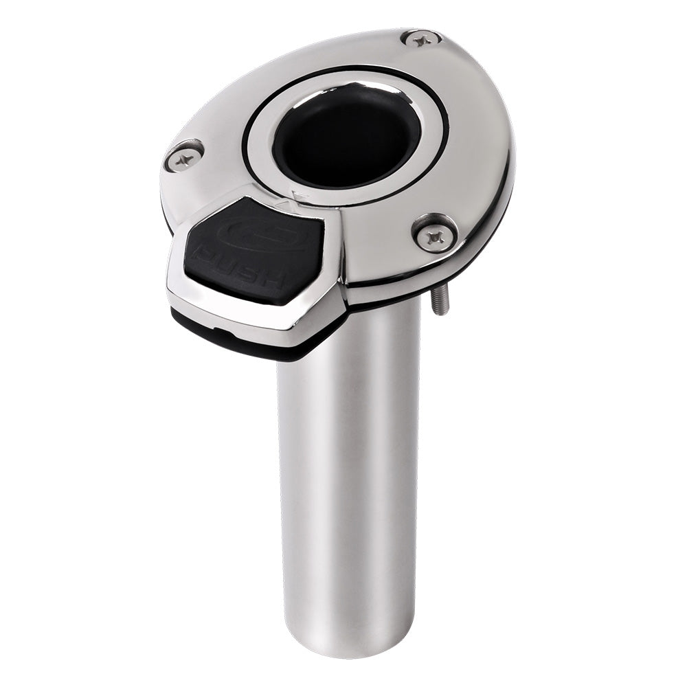 Exploding Fish EVO-360 flush mount rotating rod holder with 8.5-inch tube angled at 15 degrees for fishing boats.