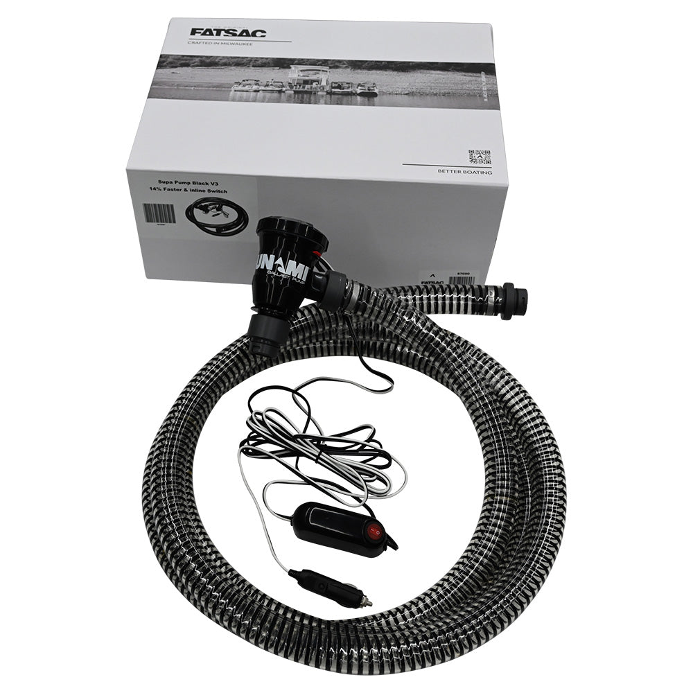 FATSAC Supa Pump 3.0 accessory with inline switch, designed for inflating and maintaining air suspension systems.