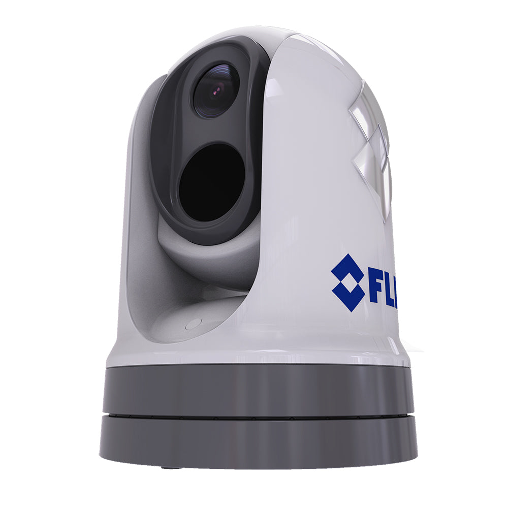 FLIR M364C LR stabilized thermal and visible long-range IP camera for surveillance, featuring advanced night vision capabilities.