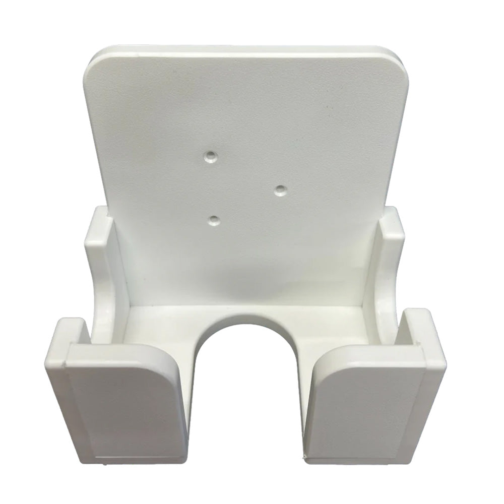 Flushmaster Cradle accessory for toilet flush system, shown in a close-up view with mounting components.