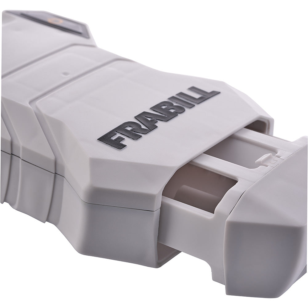 Frabill Whisper Quiet Aerator livewell pump for fishing boats, compact and silent operation for fresh water aeration.