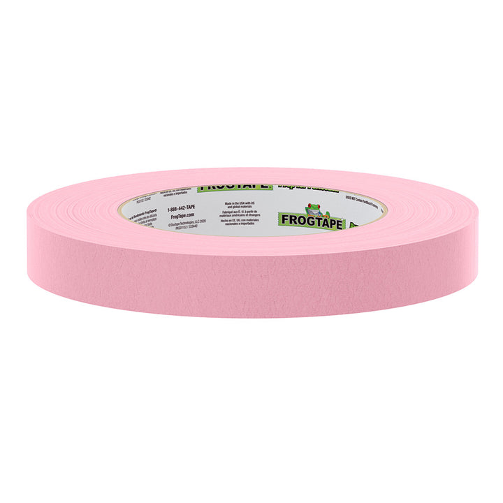 Ruban de masquage FrogTape CP 325 à adhérence moyenne-élevée - 18 mm x 55 m x paquet de 12 - Rose - Conforme à la norme 325F