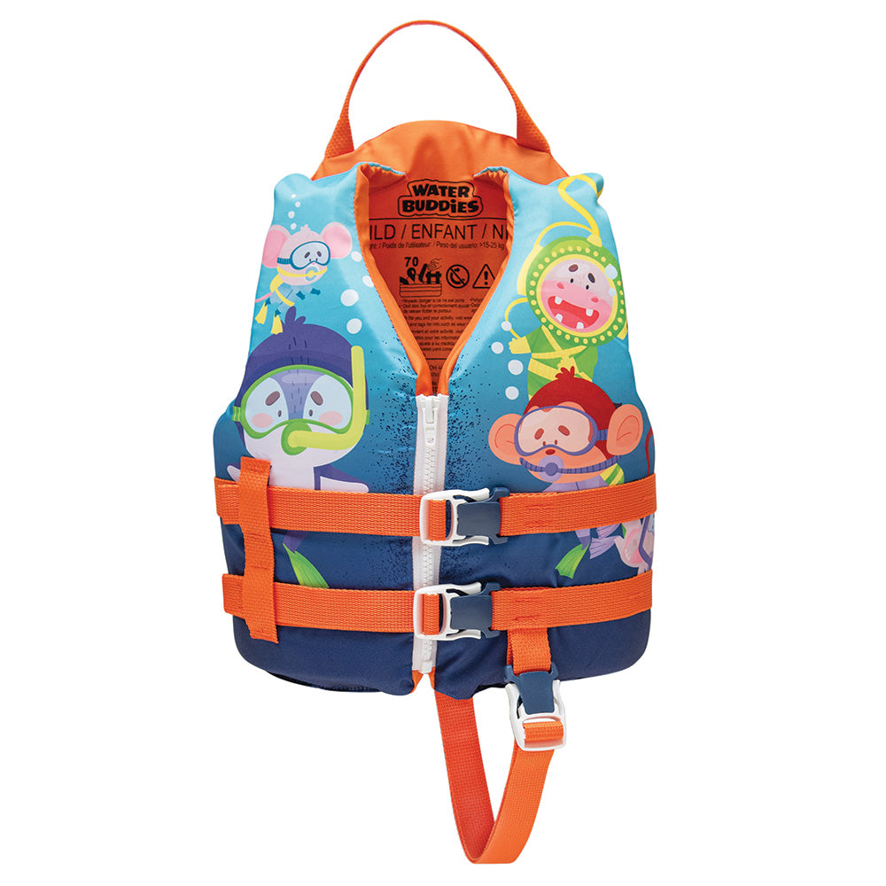 Full Throttle Shark Water Buddies Child Life Vest for 30-50lbs, Type III personal flotation device, designed for kids' water safety.