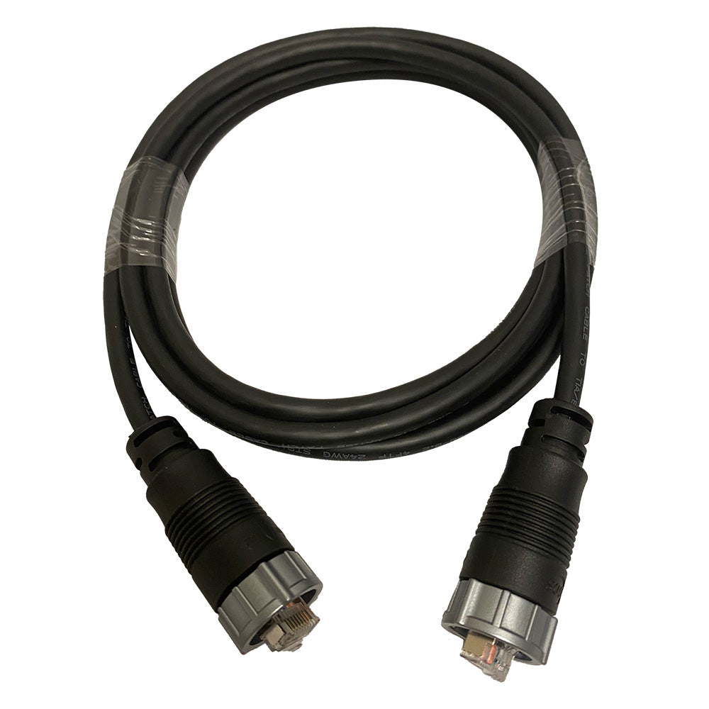 Furuno 2M LAN waterproof cable for TZtouchXL marine navigation systems, showing the durable, flexible network cable with waterproof connector.