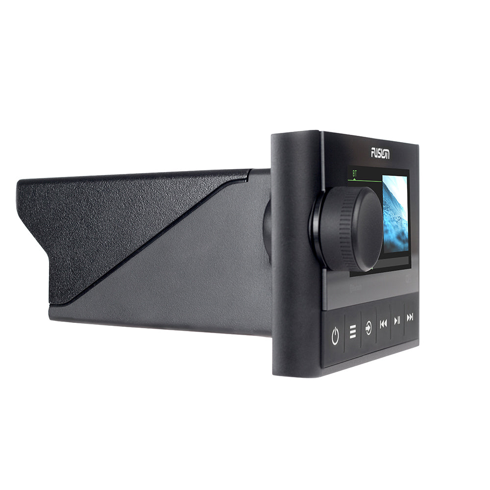 Fusion Apollo MS-SRX400 stereo with AM/FM radio, Bluetooth, single zone control, and DSP technology for high-quality sound.