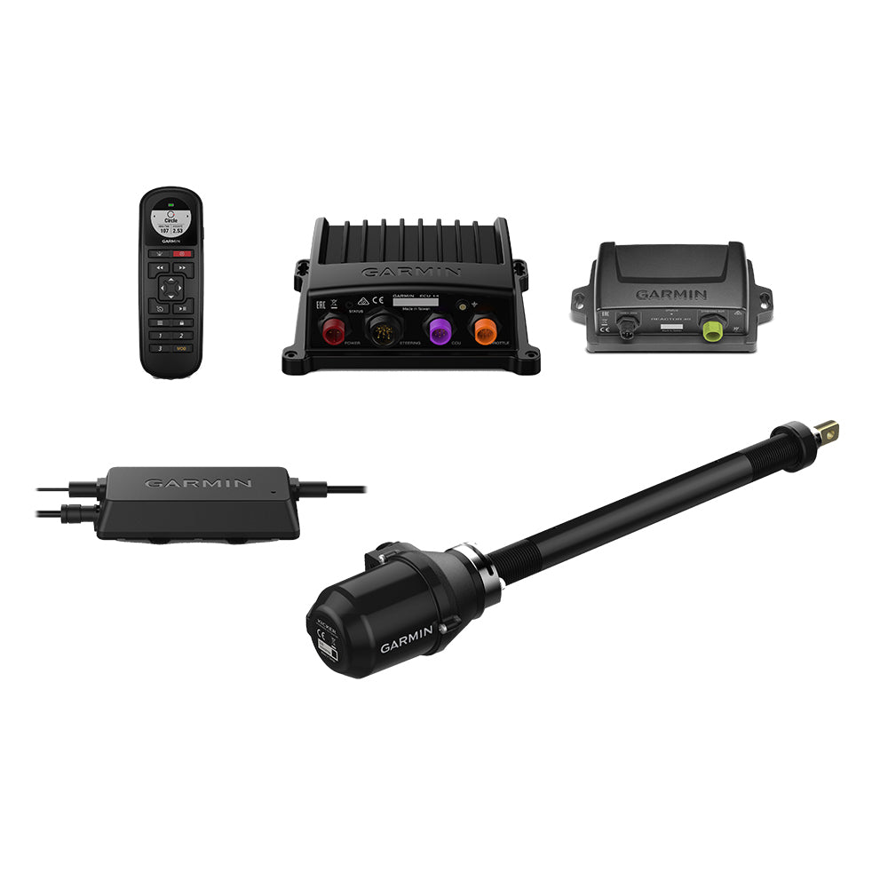 Garmin Reactor 40 Kicker autopilot system without GHC 20 display, marine autopilot device for boat navigation and control.