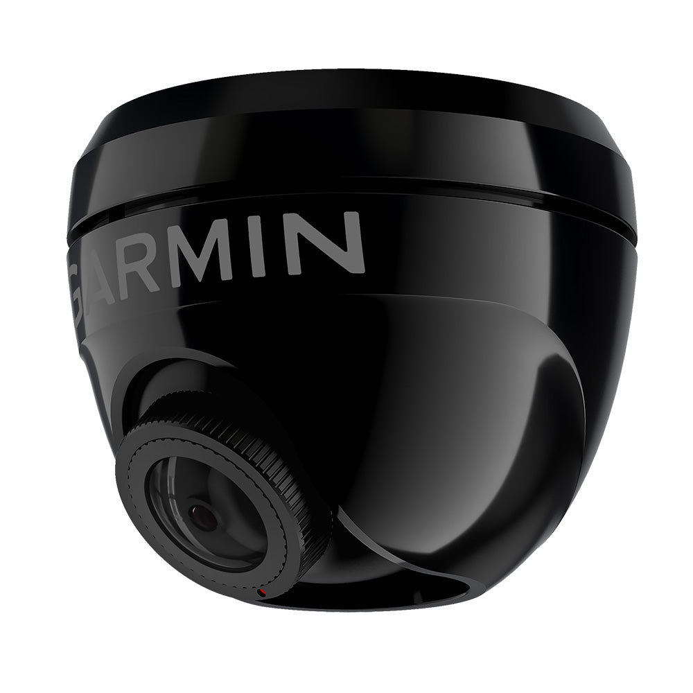 Garmin GC 245 surface mount network video camera in black, showing the outdoor security camera with mounting bracket.