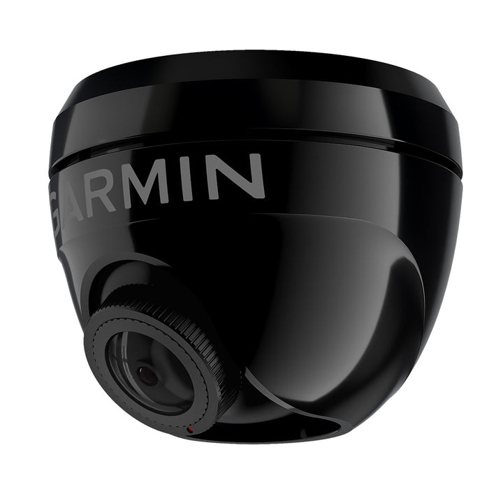 Garmin GC 245 surface mount network video camera in black, showing the outdoor security camera with mounting bracket.