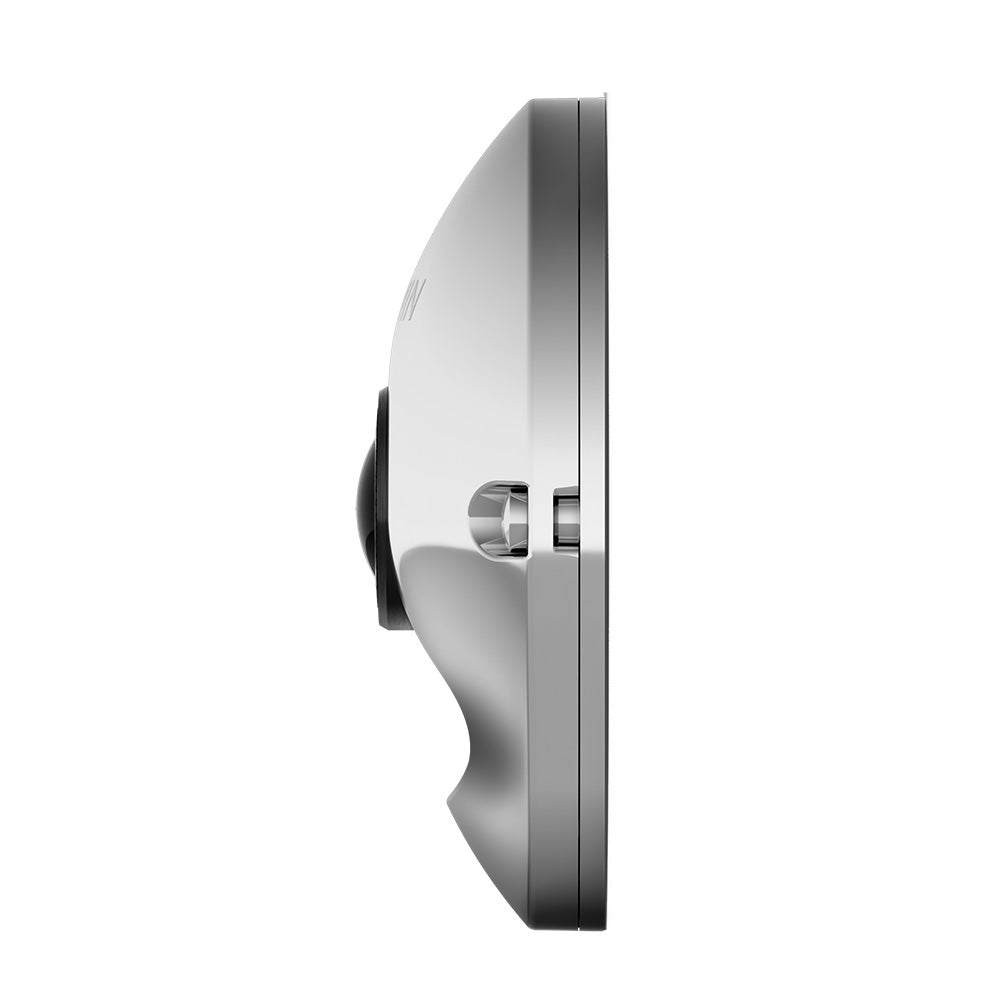 Garmin GC 255 flush mount network video camera mounted outdoors, capturing wide-angle surveillance footage.