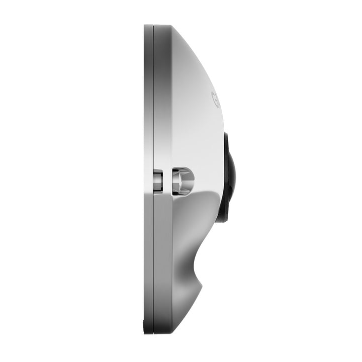 Garmin GC 255 flush mount network video camera for surveillance, shown mounted on a wall with a sleek, compact design.