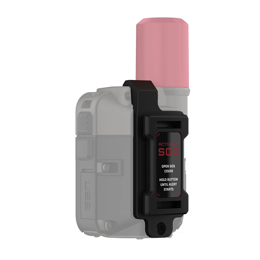 Garmin Spine Mount Adapter for GPS accessories, black mount compatible with Garmin devices shown on a bike handlebar.