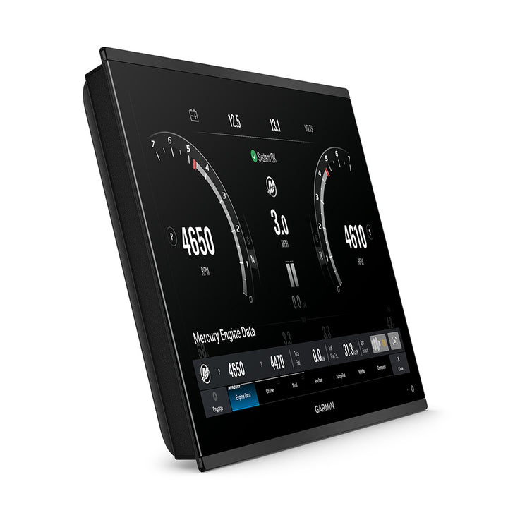 Garmin GPSMAP 9222 22-inch premium chartplotter with Garmin Navionics+ display showing detailed nautical maps and navigation interface.