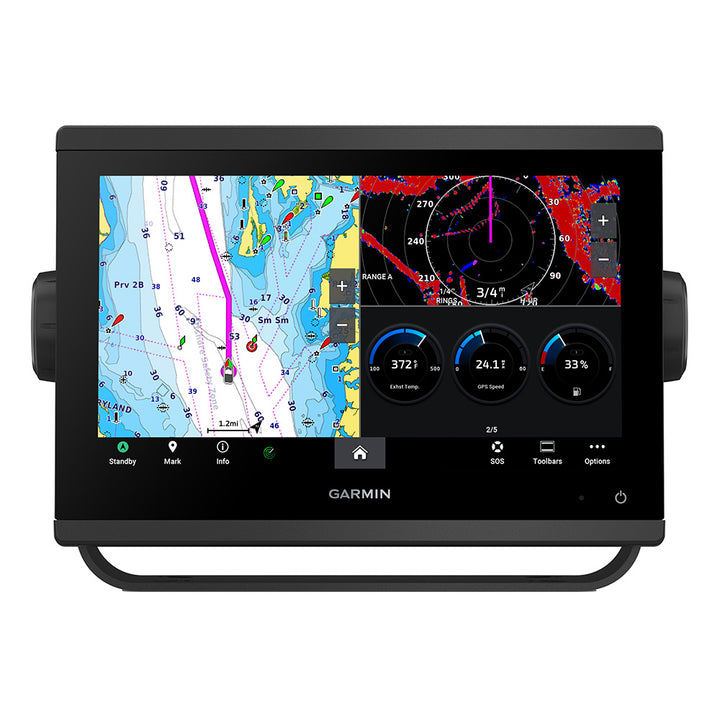 Garmin GPSMAP 943 Chartplotter GN+ marine GPS device with touchscreen display and navigational controls.
