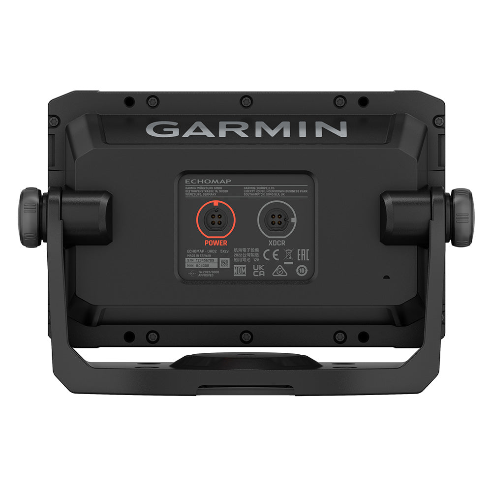 Garmin ECHOMAP UHD2 54CV chartplotter and fishfinder combo with US Coastal Maps, displaying a detailed navigation screen