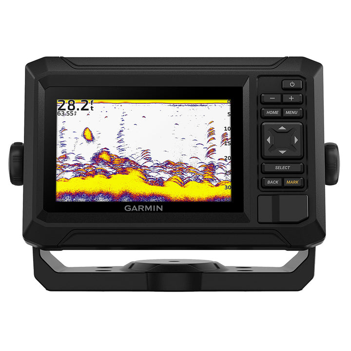 Garmin ECHOMAP UHD2 54CV chartplotter and fishfinder combo display with US coastal maps, showing navigation and sonar screens.