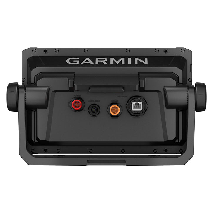 Garmin ECHOMAP UHD2 93sv chartplotter and fishfinder combo display with US inland maps, showing detailed navigation and fishfinding screen