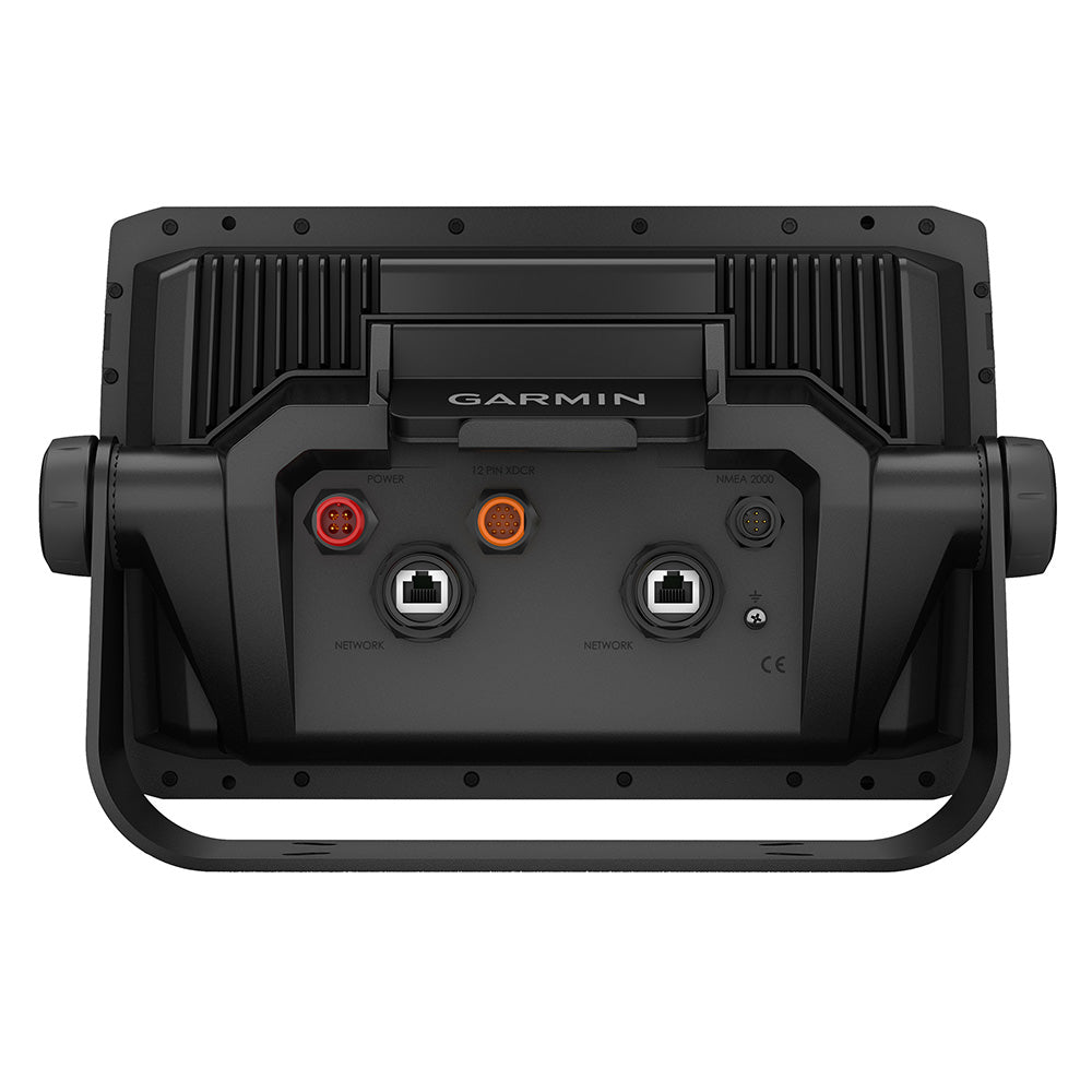 Garmin ECHOMAP Ultra 2 106sv GPS fishfinder combo without transducer, featuring Garmin Navionics+ mapping display on a marine screen.