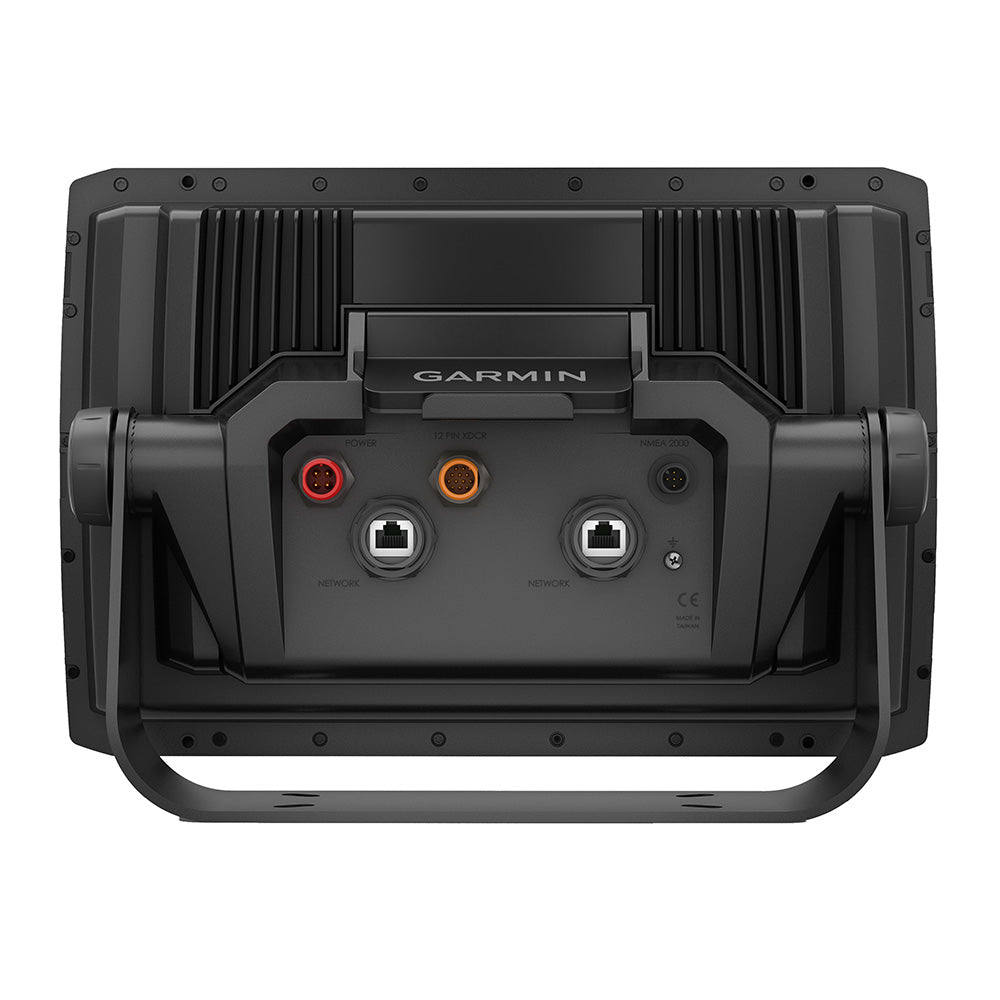 Garmin ECHOMAP Ultra 2 122sv GPS and fishfinder combo with GT56UHD-TM transducer, displayed on a boat screen.