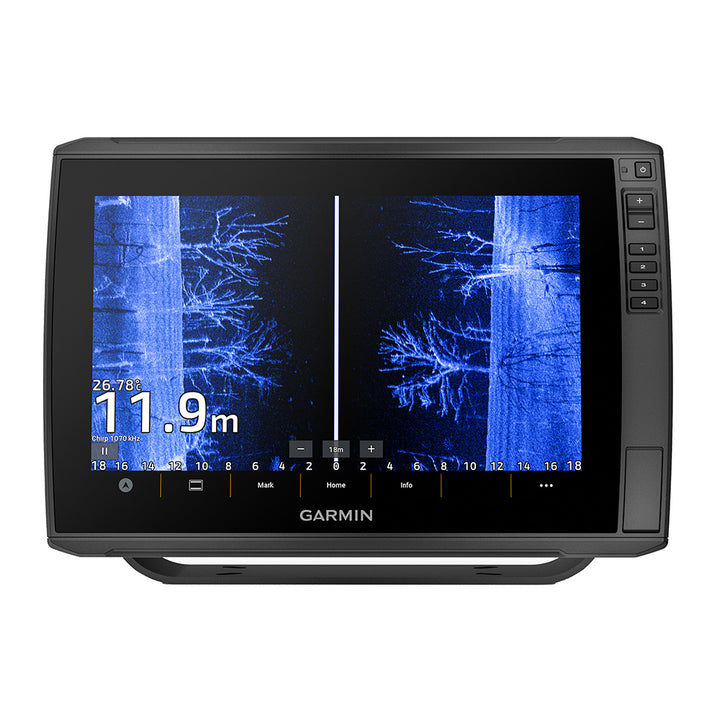 Garmin ECHOMAP Ultra 2 122sv GPS fishfinder combo with colorful display and control buttons, without transducer.