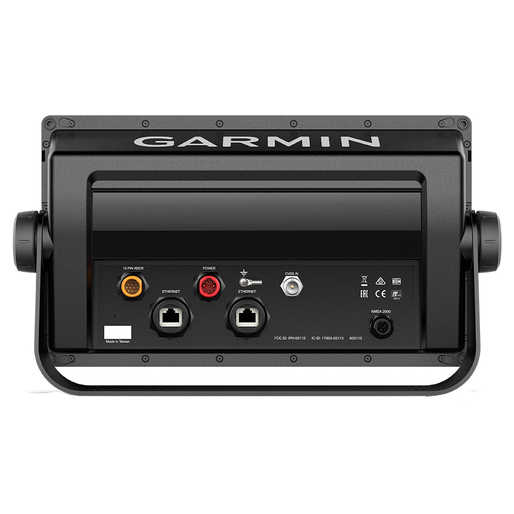 Garmin GPSMAP 1042xsv Combo GPS and fishfinder display showing detailed mapping and sonar imagery on the screen.