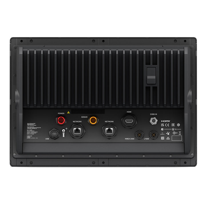 Garmin GPSMAP 1623xsv combo GPS and fishfinder display showing detailed navigation charts and sonar imaging.
