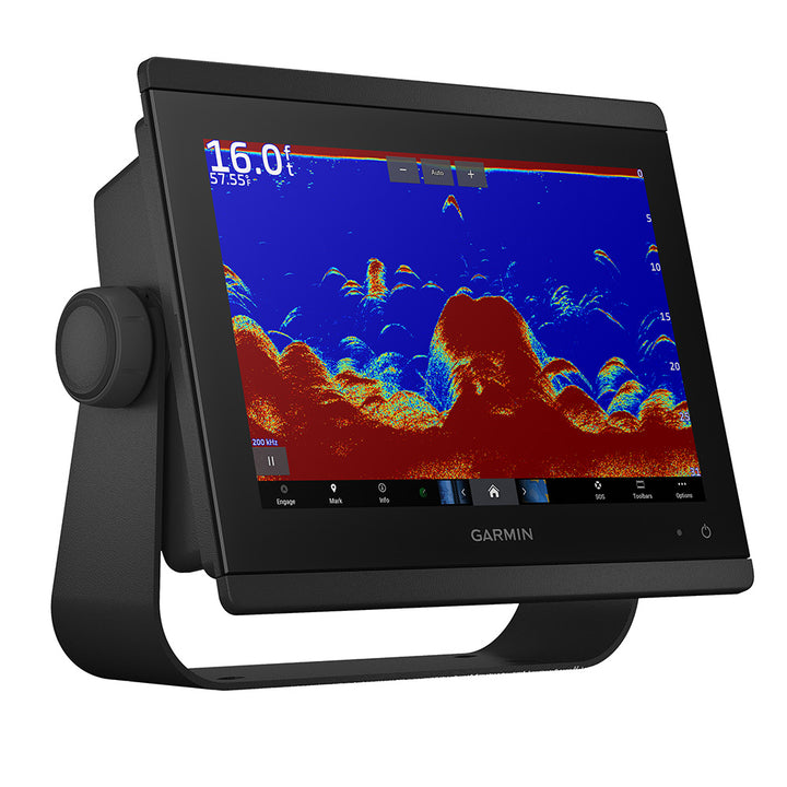 Garmin GPSMAP 8610xsv combo GPS and fishfinder display with sonar and navigation features for marine use.