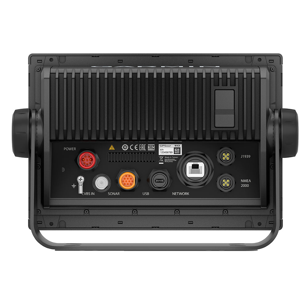 Garmin GPSMAP 943xsv combo GPS and fishfinder with GT23-TM transducer, showing detailed screen display and navigation features.