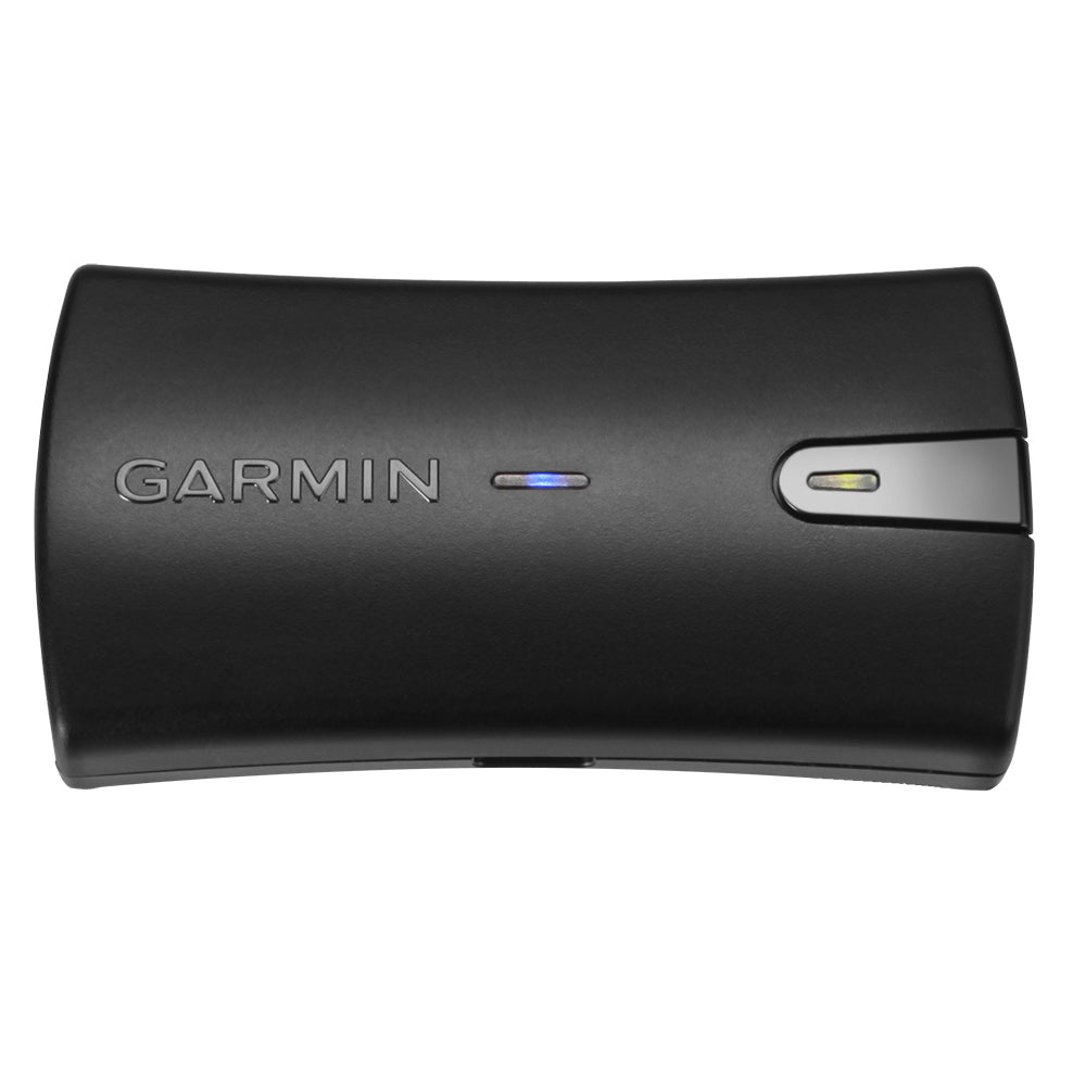 Garmin GLO 2 Bluetooth GPS GLONASS receiver for handheld navigation, shown in black with antenna and connection ports.